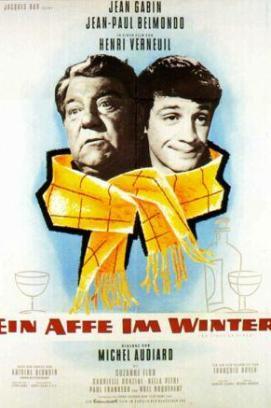 Ein Affe im Winter